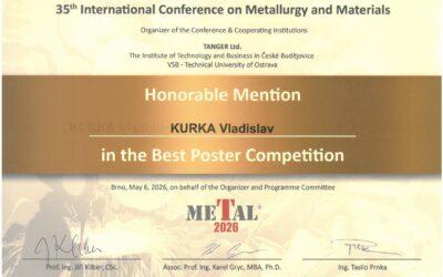 Úspěch na konferenci METAL 2026